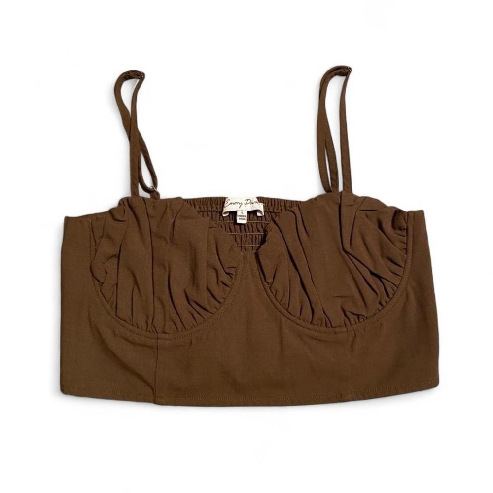 Emory Park Brown Cropped Camisole Top